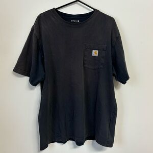 Carhartt Perfectly Worn Faded Distressed Navy Short Sleeve Tee